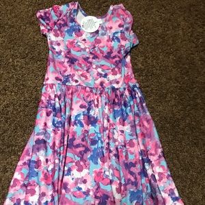 Dot dot smile floral cap sleeve dress